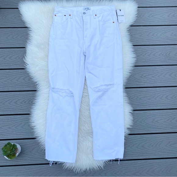 Re/done White Destroyed Jeans - Picture 2 of 5